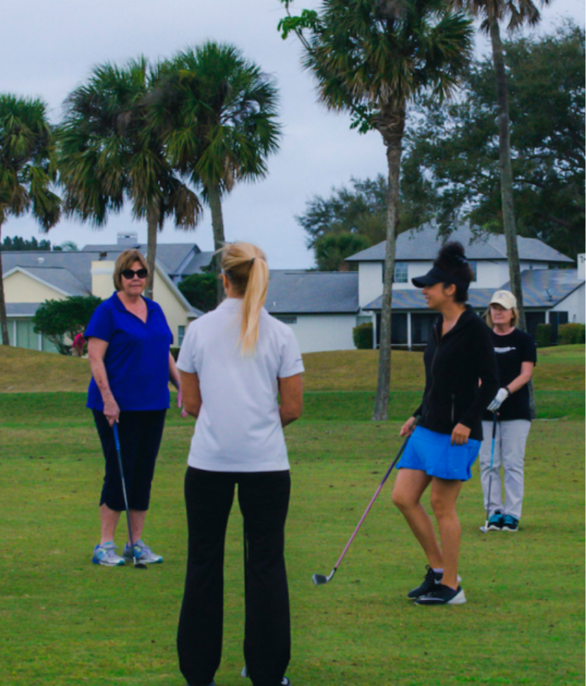 Golfers on golf course